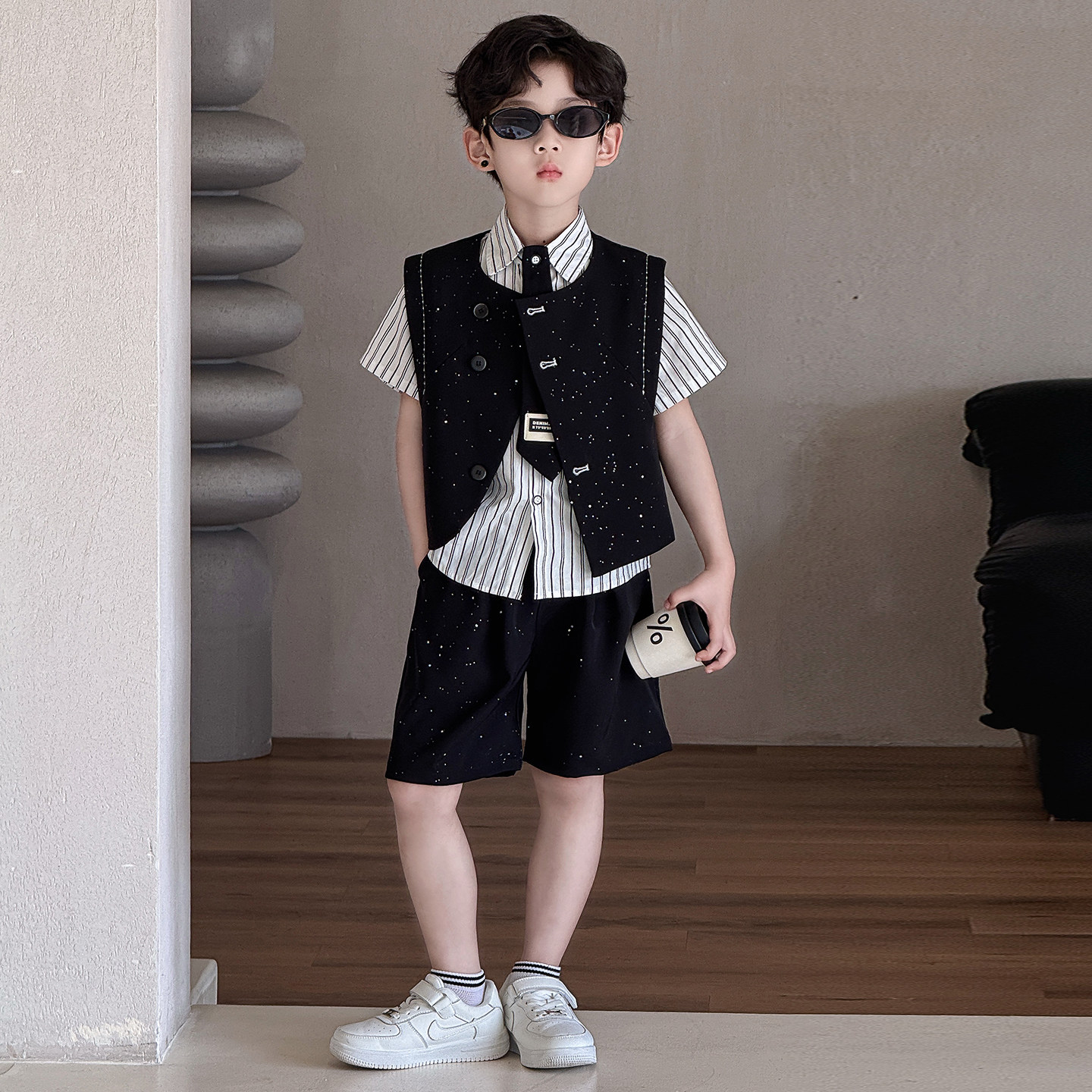 男童英伦小西装套装主持演出服
