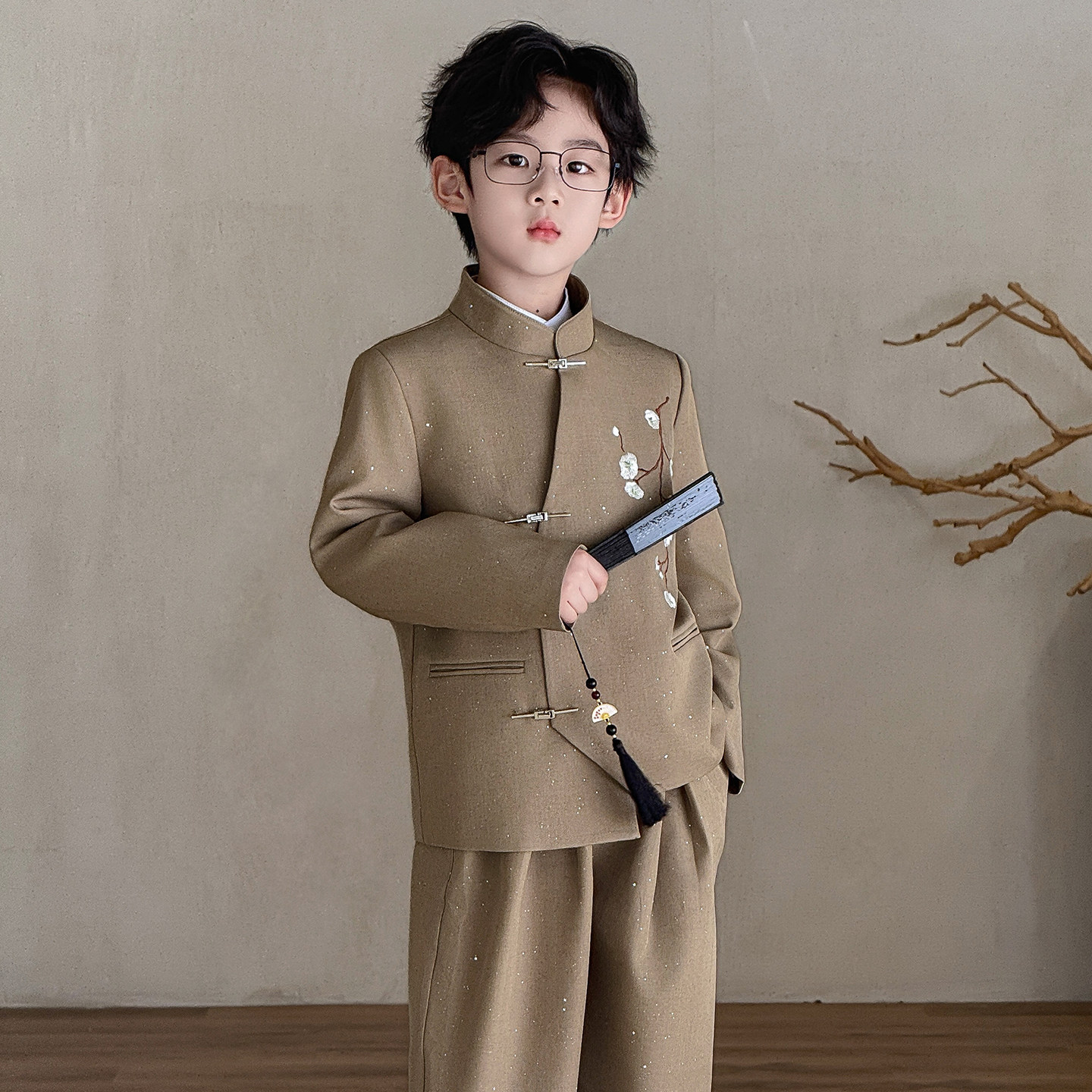 男童新中式唐装秋季礼服套装