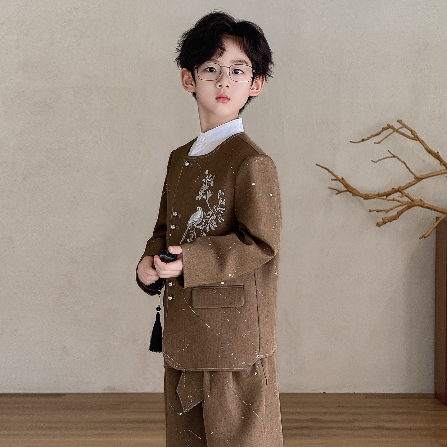 男童新中式西服套装秋季演出服