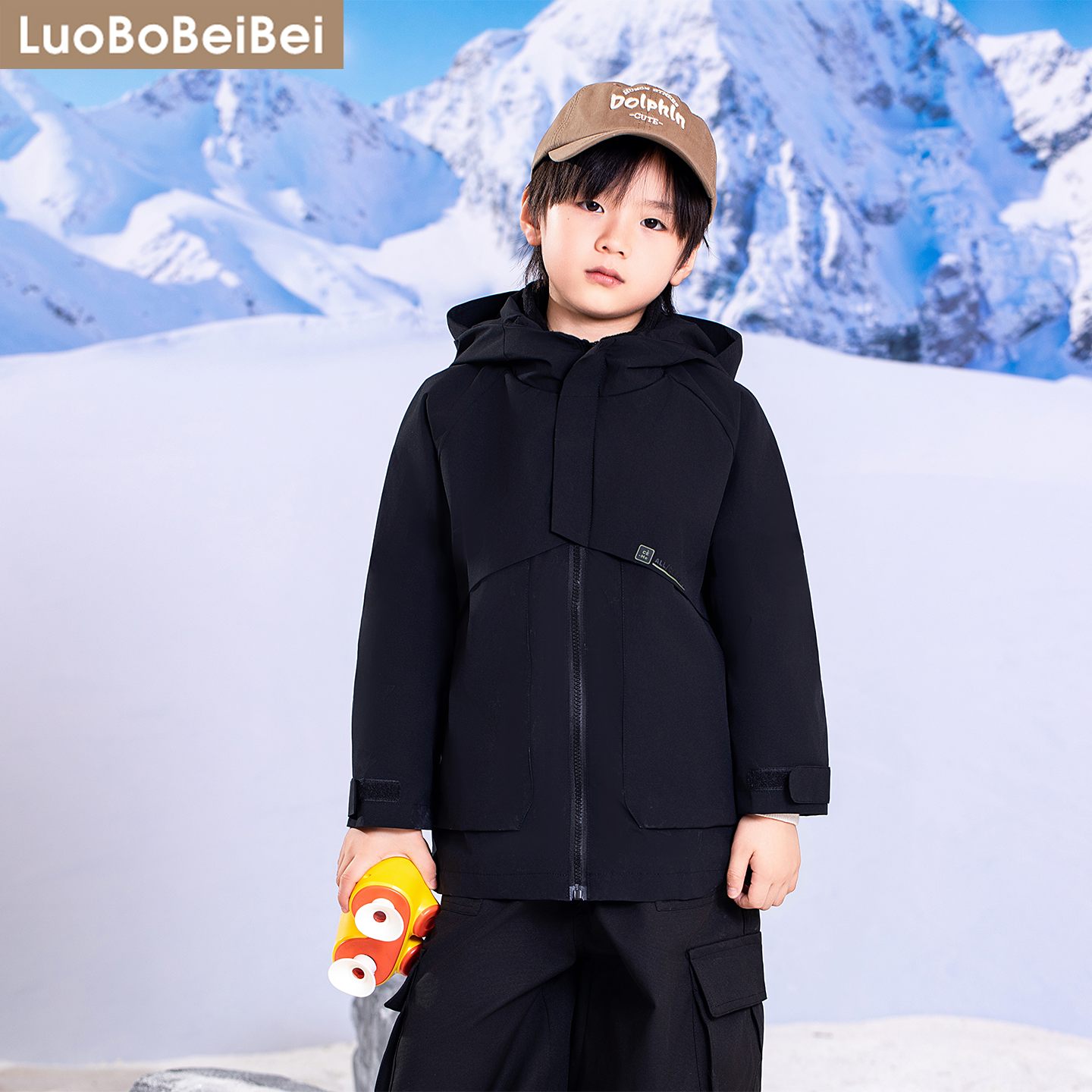 男童冲锋外套2025秋冬季户外登山防风防水羽绒服儿童加厚保暖上衣