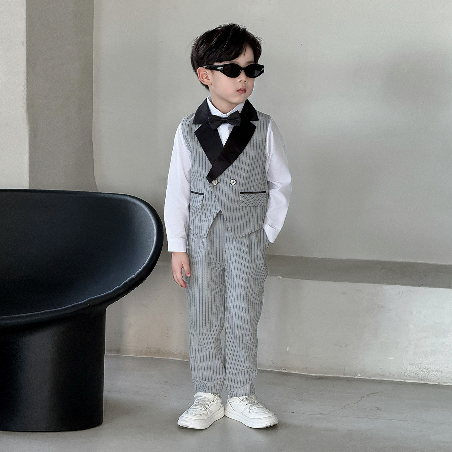 男童西装春夏季儿童英伦风生日礼服套装高端儿童英伦风钢琴演出服