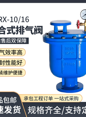 CARX复合式排气阀快速自动放气球磨铸铁法兰阀DN50 65 80 100 300