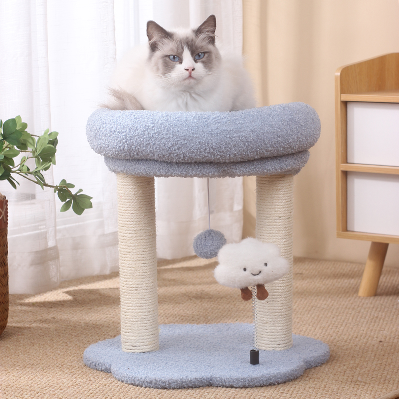 加高猫窝冬天晒太阳幼猫r睡觉用猫床离地防潮猫咪磨爪睡觉一体猫