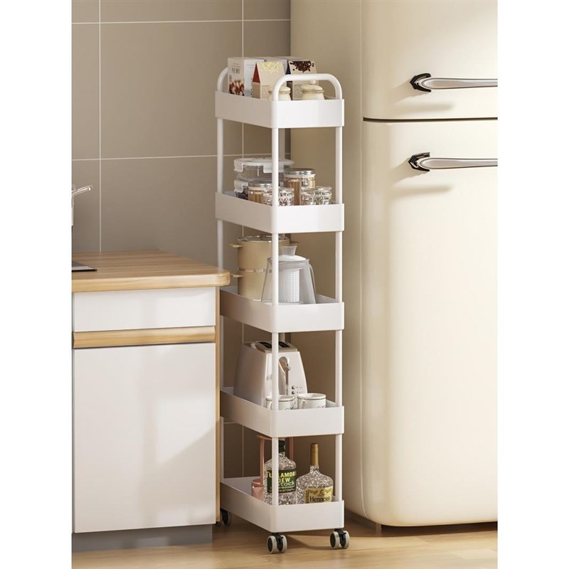 碳钢金属烤漆窄缝置物架冰箱缝架13CM隙卧室小R推车厨房夹缝收新