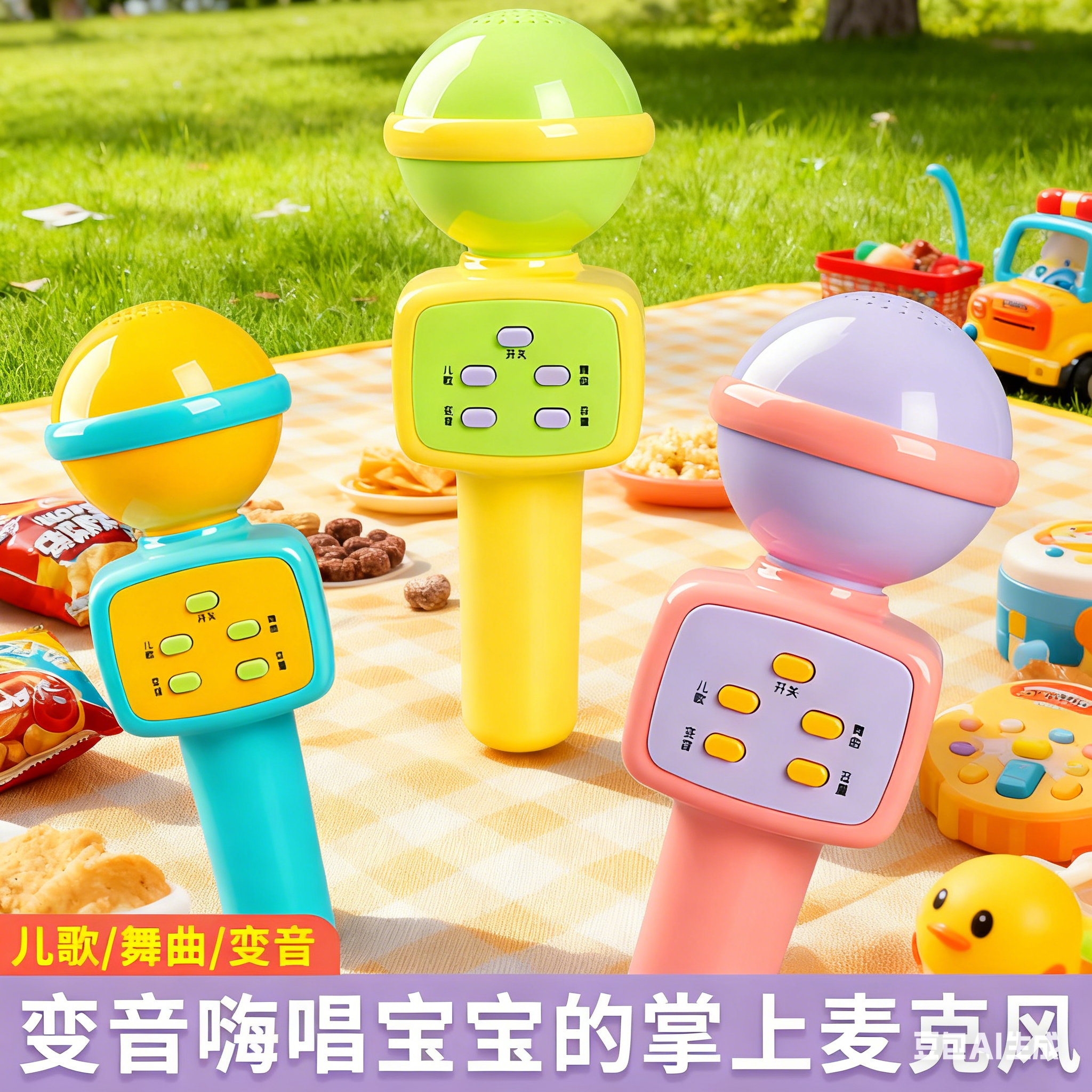 卡拉ok唱歌话筒音响一体麦克风