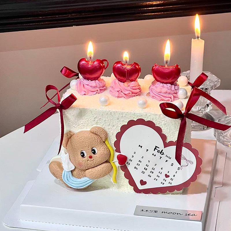 2.14情人节爱心日历卡片蛋糕装饰插牌丘比特射箭小熊爱心蜡烛装扮,节庆用品/礼品,蛋糕/烘焙装饰用品,淘宝优惠券,粉丝福利购,淘宝优惠卷