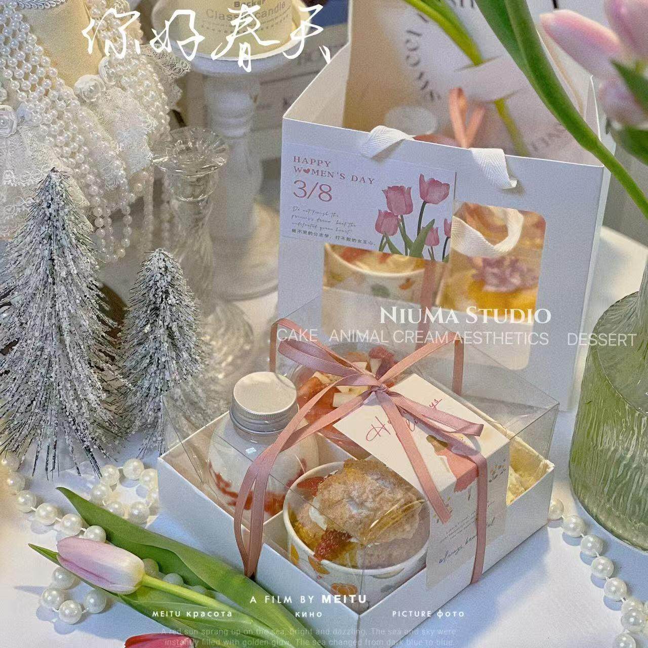 38女神节蛋糕装饰仿真郁金香花束女王节快乐四宫格甜品盒烘焙插件,节庆用品/礼品,蛋糕/烘焙装饰用品,淘宝优惠券,粉丝福利购,淘宝优惠卷