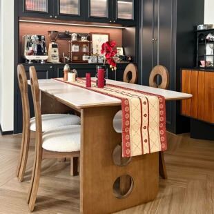 和庭拜拉德美式轻奢高端餐桌旗茶几电视柜氛围感长条桌旗桌布定制