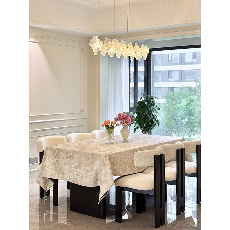 和庭侘寂复古餐厅桌布轻奢高级感隔热中古风氛围圆桌茶几台布布艺