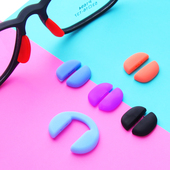 硅胶儿童眼镜鼻托卡扣插入一体式 托叶连体近视鼻梁防滑眼睛配件