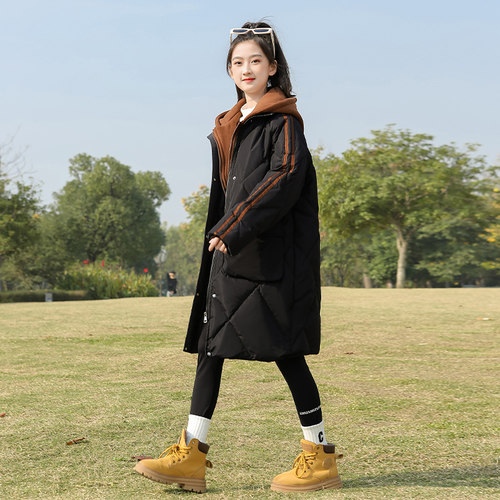 中长款加厚儿童女孩羽绒服韩版