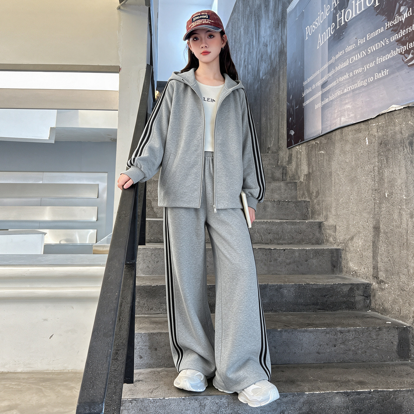 女童秋季套装2026新款大童女装洋气时髦儿童春秋休闲运动服初中生