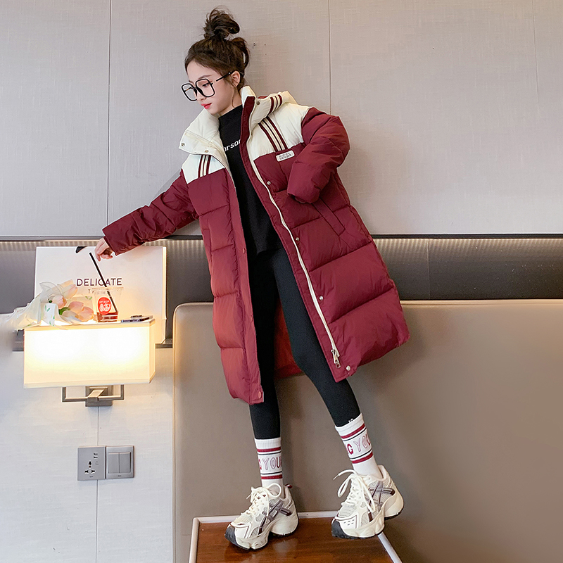 长款加厚女孩保暖羽绒服休闲女孩