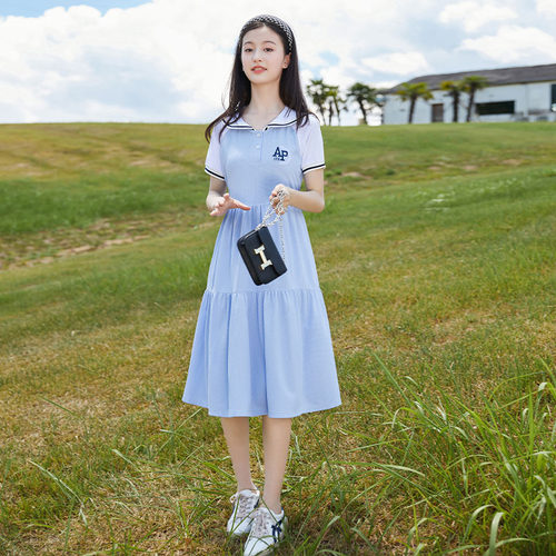 女裙子韩版夏季网红连衣裙学院风