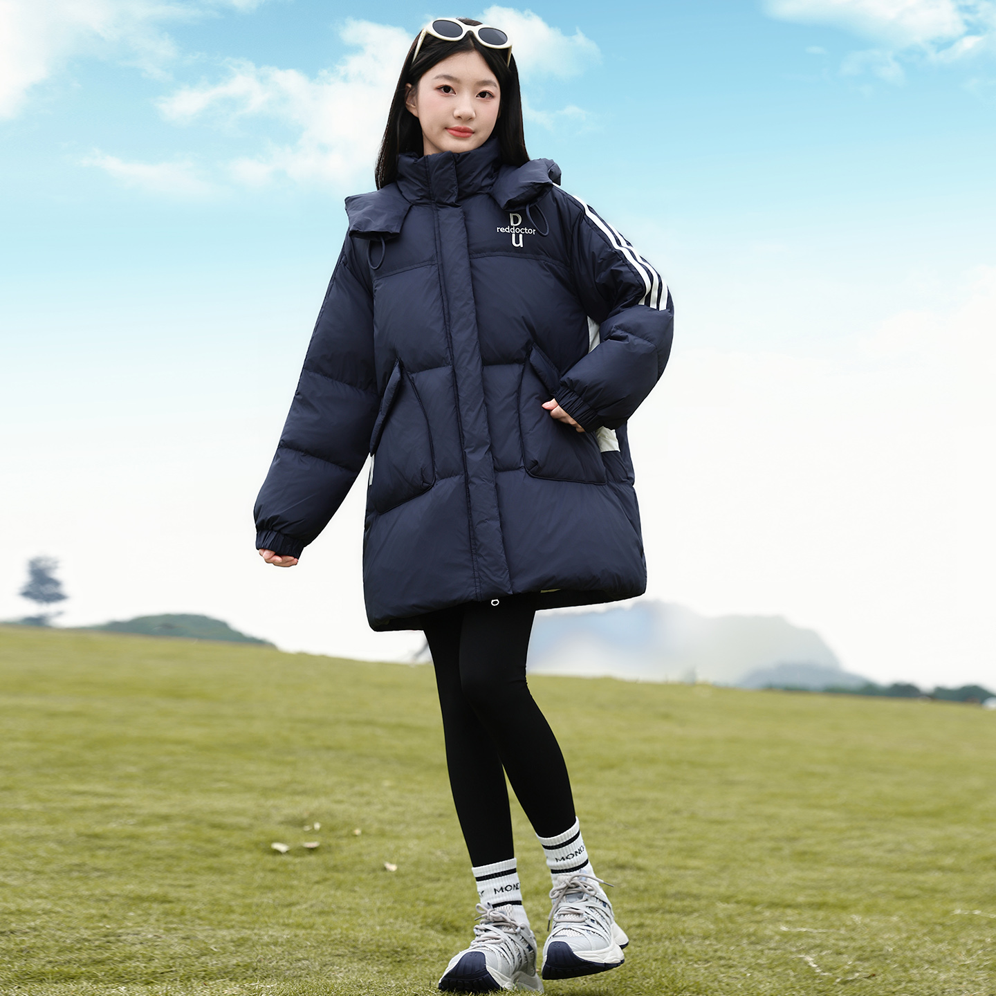 女大童羽绒棉衣外套2025新款加厚