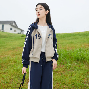 女童外套春装2025新款儿童洋气炸街春秋网红衣服大童春天连帽上衣