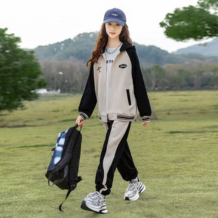 女童春秋运动套装2026新款青少年女装洋气时髦初中学生超好看衣服