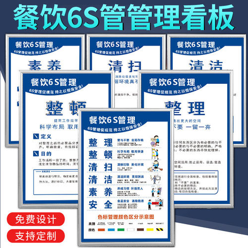 餐饮6s管理标识牌量大优惠可开票