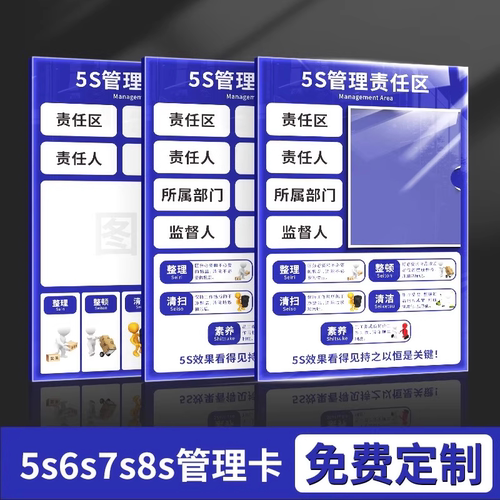 5S6S亚克力插卡管理责任牌