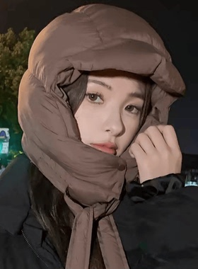 雷锋帽户外女季新骑车护羽绒