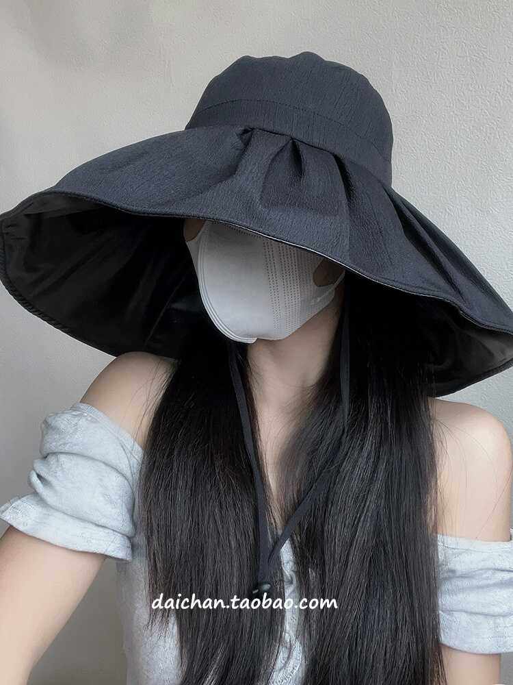 太阳帽可折叠防紫外线肌理纹夏季