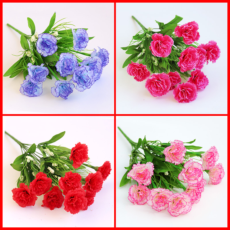 绢布花假花康乃馨单支