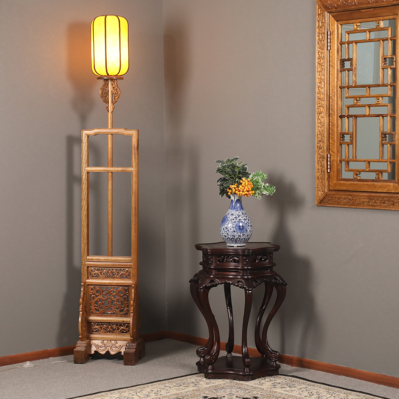 齐家守艺人花架赞比亚紫檀红木