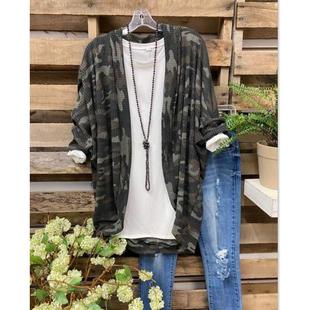 型上衣格子蝙蝠开衫 Checkered Top Cardigan Bat