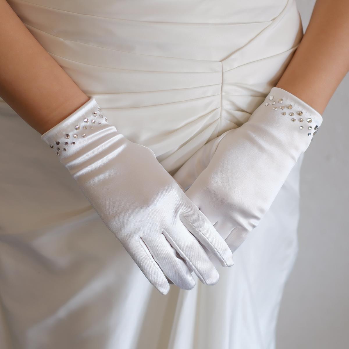 Gloves, short wedding dress, dinner party gloves图片