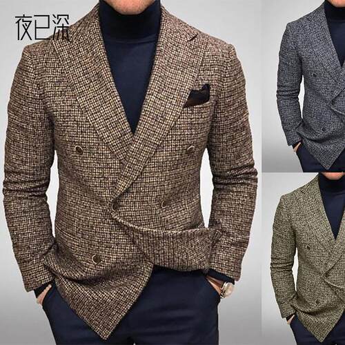 Men's suit, men's gentleman's suit jacket, men's plus