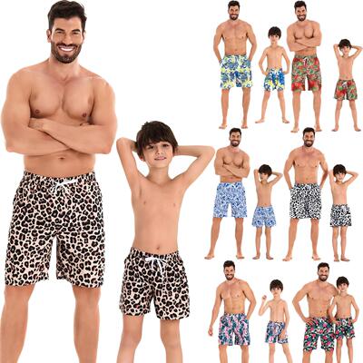 Beach pants waist father son swimming pants men with