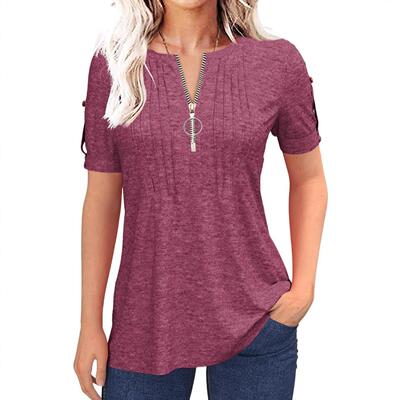 Ladies' collar lantern shirt pleated top