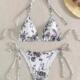 neck tie bikini Ink for print swimsuit women painting