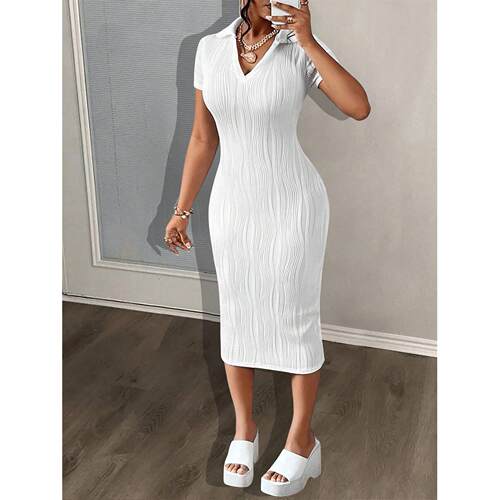 V-neck short sleeved women's shirt jumpsuit
