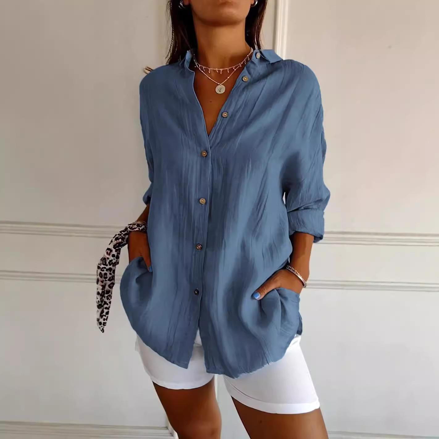 Single pleated collared shirt, single women's sleeveless