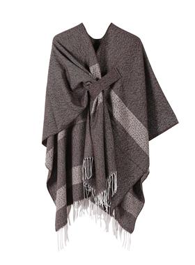 Ladies' large shawl creates an atmosphere, paired with a