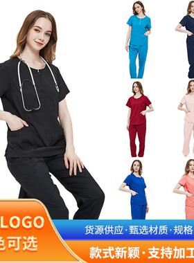 Dental surgical gown, women's split hand washing gown set,