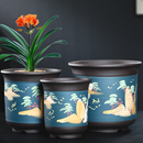 清仓 宜兴紫砂花盆兰花盆君子兰花盆茶花桂花种树盆陶瓷花盆特价