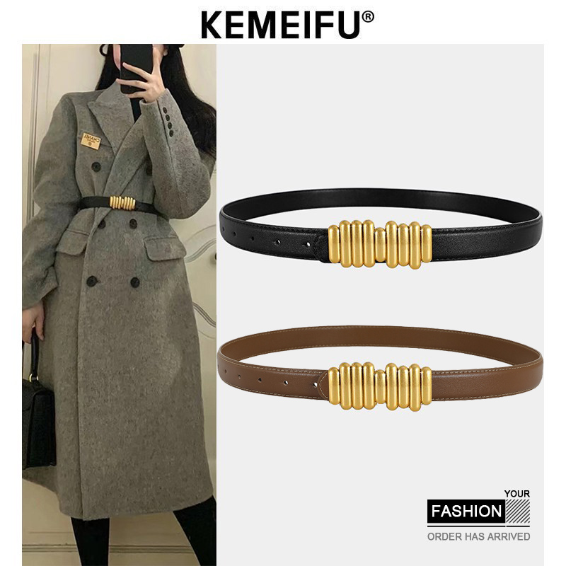 腰带女细真皮配大衣毛衣装饰西装裙子2025新款皮带黑色高级感腰封