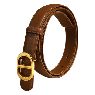 皮带女真皮牛皮腰带女款2025新款配牛仔裤装饰设计感小众百搭黑色