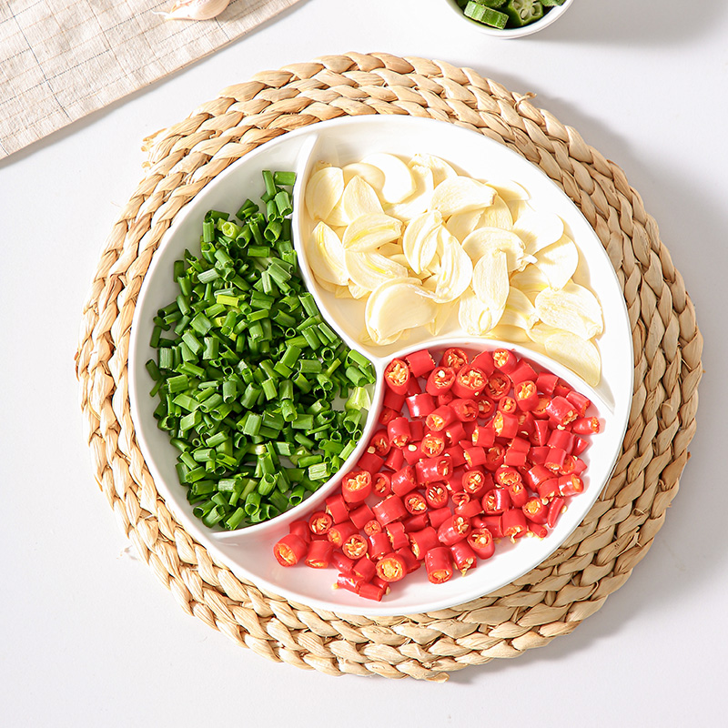 LAISSEZ分格盘陶瓷家用圆形