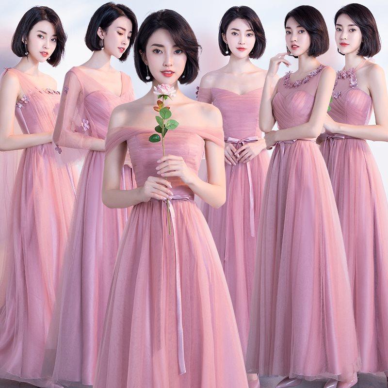 2019新款长款伴娘礼服结婚姐妹装春夏韩版伴娘团裙姐妹团显瘦毕业|ruв категории Женская одежда, Cвадебные платья, платье/вечернее платье - от Buy2taobao.com для оказания профессиональной услуги покупки агента Taobao