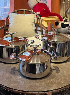 LUCUKU鲸鱼王304不锈钢汤锅高深汤锅五层钢加厚高汤煲20/22/24cm