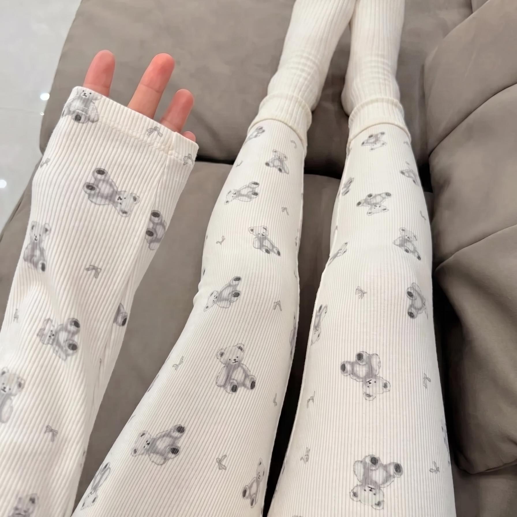 印花保暖内衣秋裤女套装加