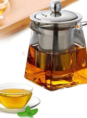 Heat Resistant Glass Teapot Heated Container Tea Pot Kettle