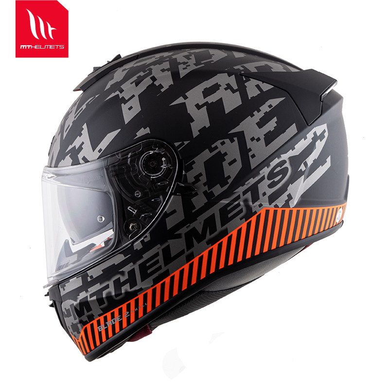 西班牙mt摩托车头盔全盔刀锋侠2代双镜片男女骑士机车装备安全帽