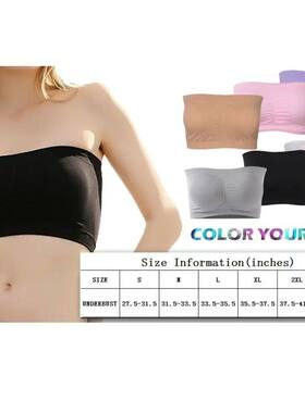 Double Layers Plus Size Strapless Bra Bandeau Tube Removable