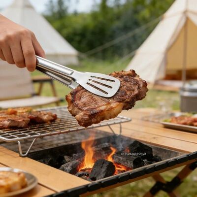 Stainless Steel Food Tongs Ootdoor Utensils Cooking Tool Ant