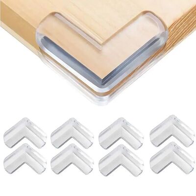 4/12PCS Transparent Anti Collision Angle PVC Pad Child Safet