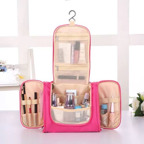 Travel Portable Storage Bag Hanging Three Open Makeup Bag Or